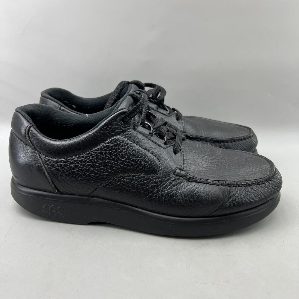 SAS Bout Time Orthopedic Shoes Men Size 10 M Black Comfort Walking Lace Oxford
